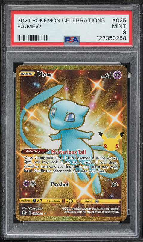 2021 Pokemon Japanese SWSH 25th Anniversary Holo Mew #2 PSA 10 GEM