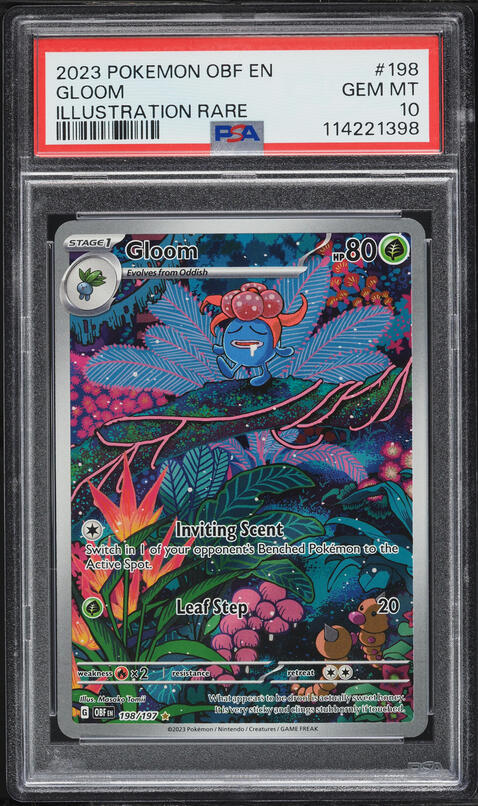 2023 Pokemon Scarlet & Violet Obsidian Flames IR Gloom #198 PSA 10 GEM MINT