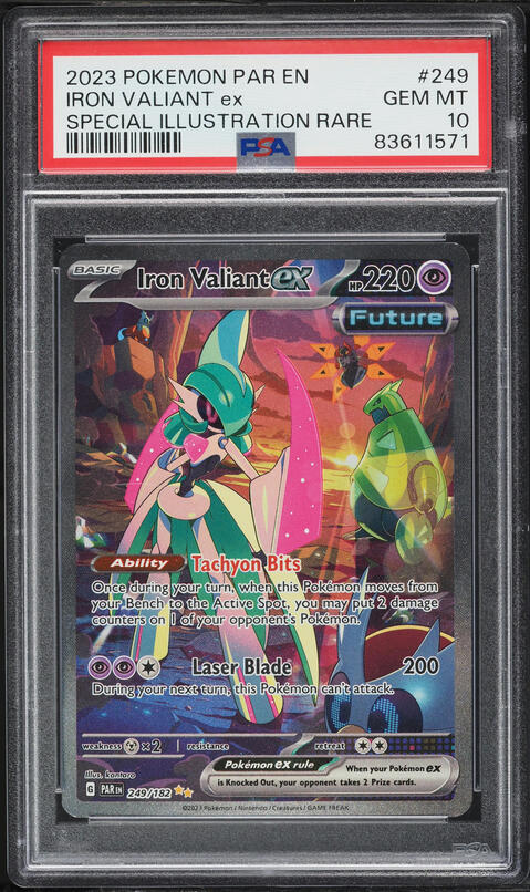 2023 Pokemon Scarlet & Violet Paradox Rift SIR Iron Valiant EX #249 PSA 10 GEM MINT