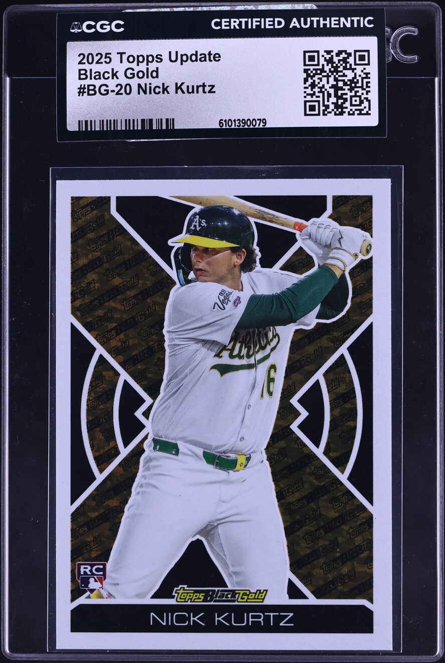 2025 Topps Update Black Gold Nick Kurtz ROOKIE #BG-20 CGC AUTH