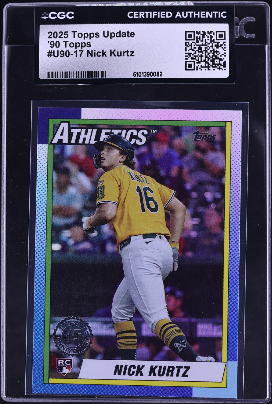 2025 Topps Update '90 Nick Kurtz ROOKIE #U90-17 CGC AUTH
