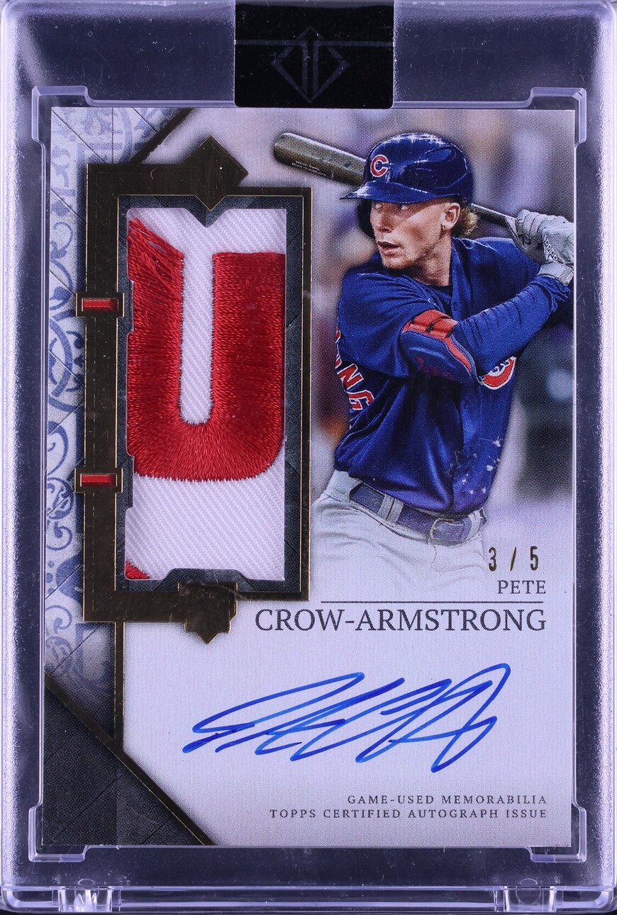 2024 Topps Transcendent Collection Showcase Pete Crow-Armstrong ROOKIE PATCH AUTO /5 CGC AUTH