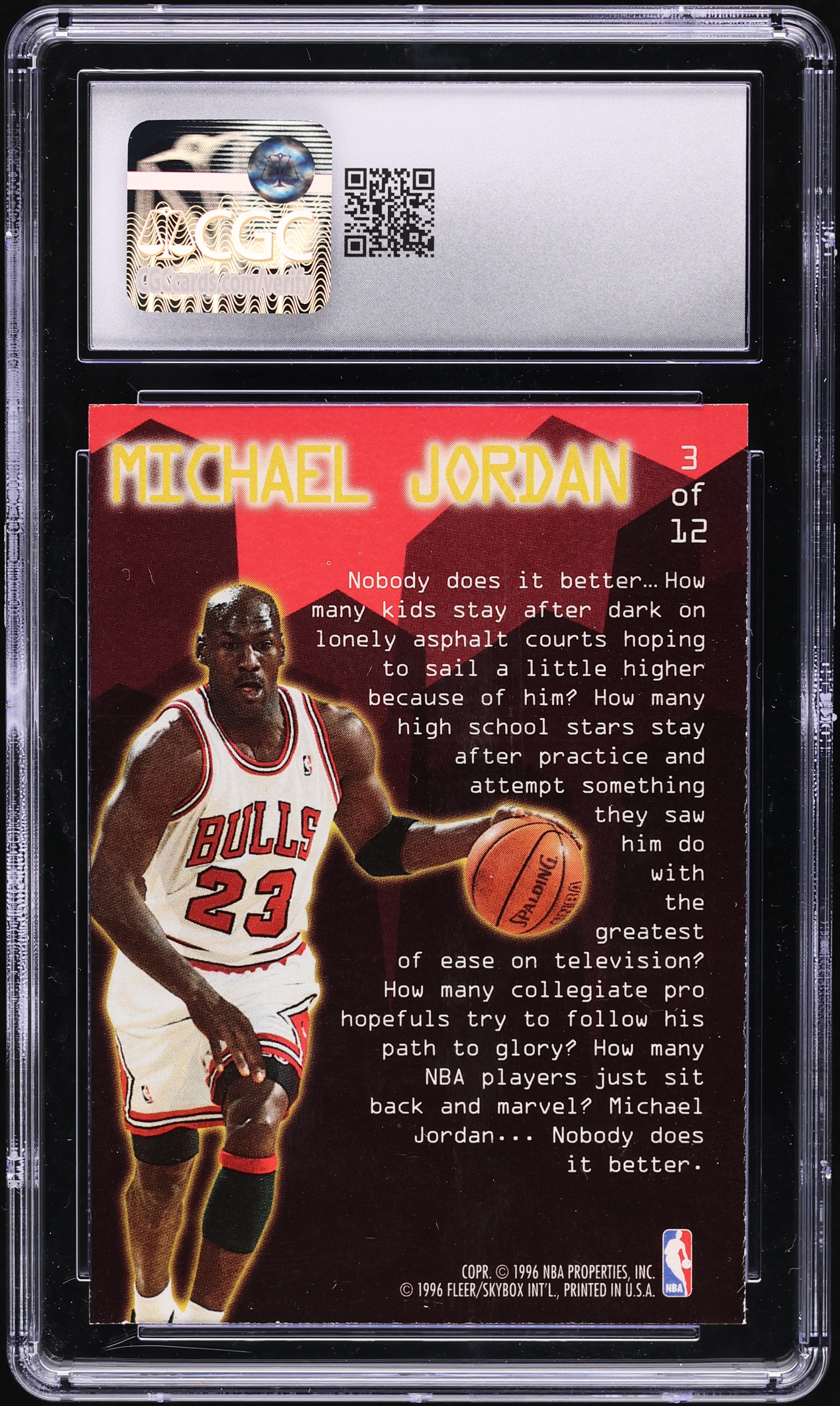 コレクション Michael Jordan's Japan visit premium 1995 Ultra Jam City Hot Packs Michael Jordan #3 CGC 7.5 NRMT+ on