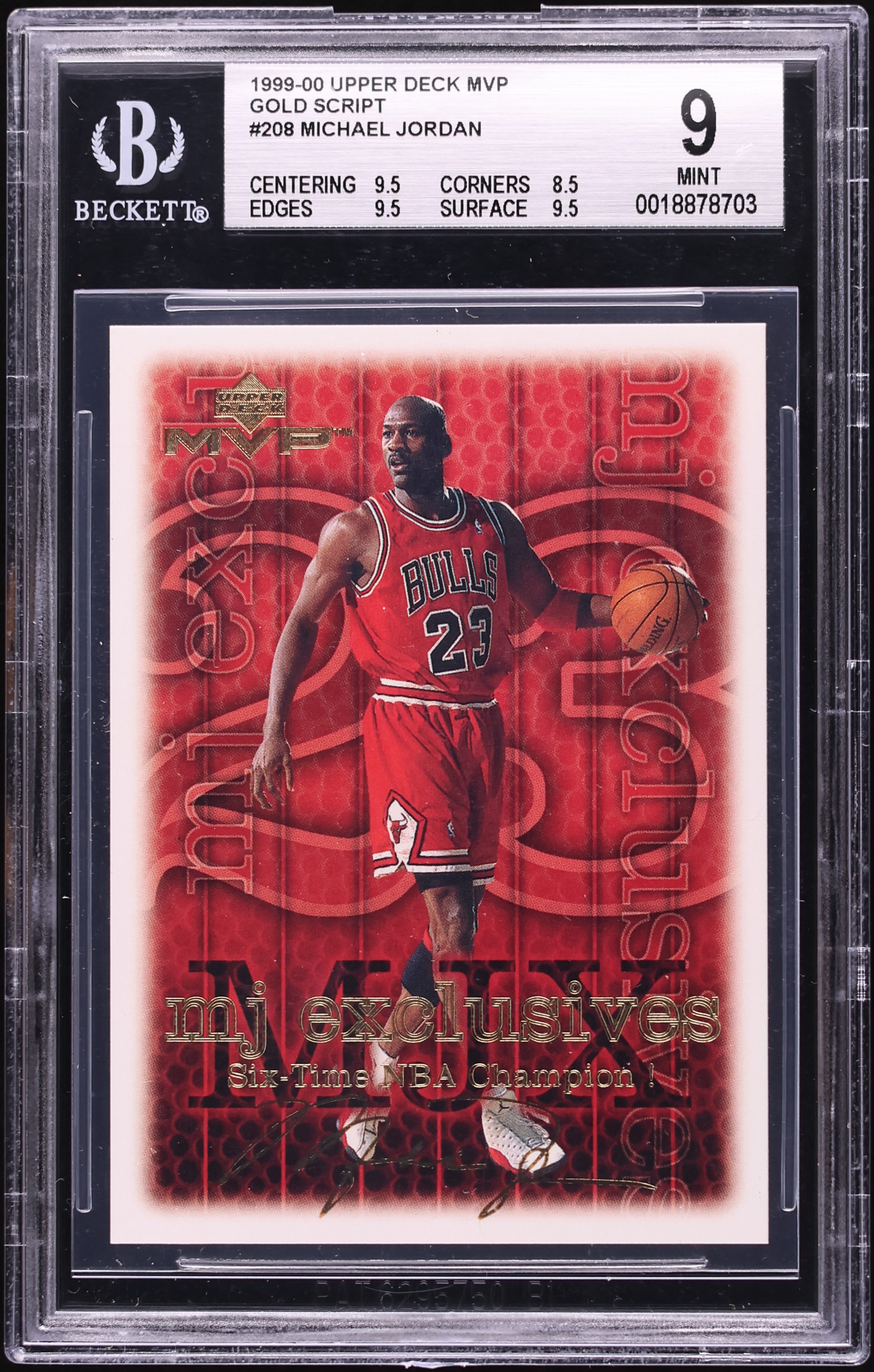 1999-00 Upper Deck MVP - MJ Exclusives Michael Jordan #199 for