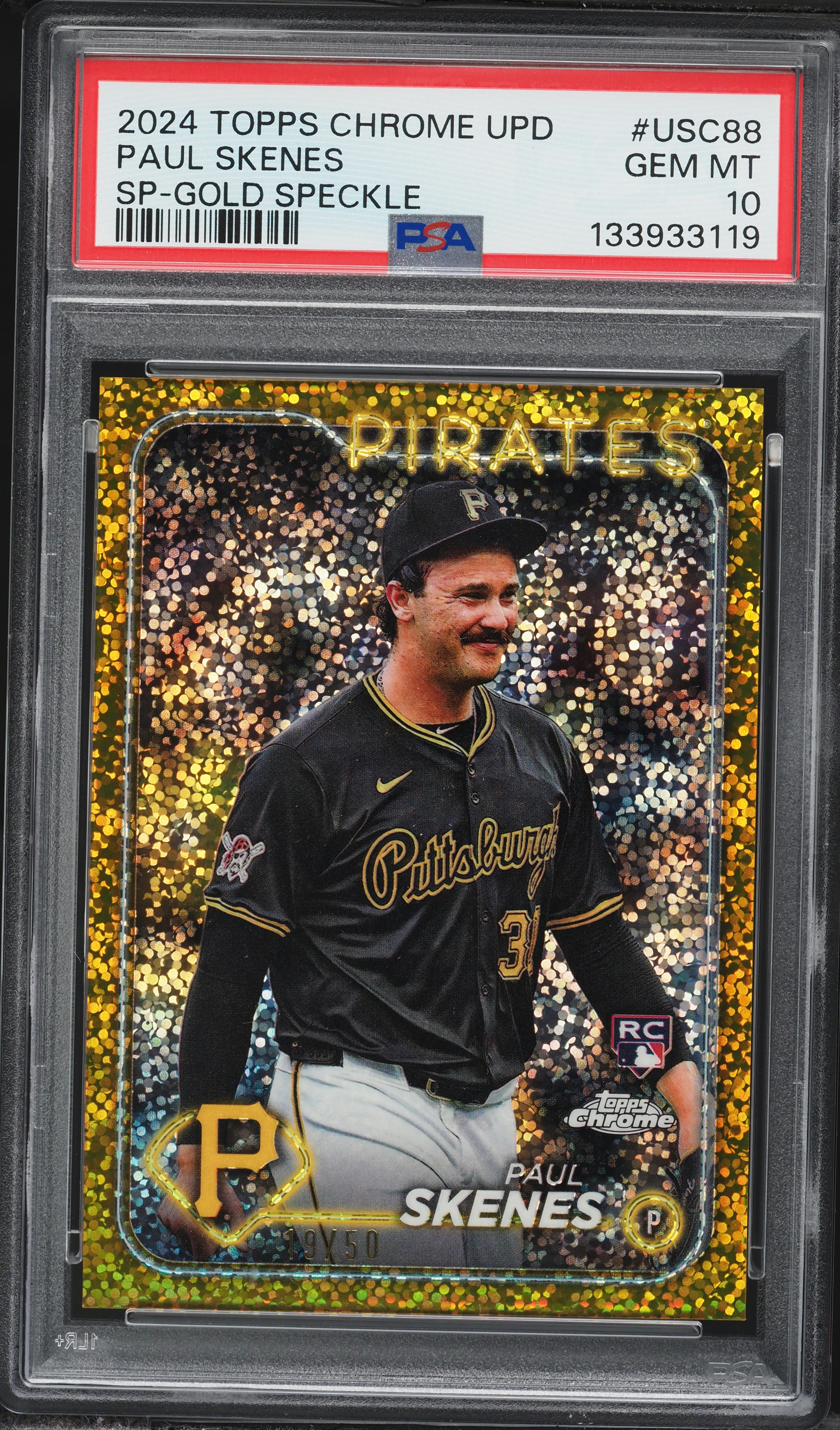 2024 Topps Chrome Update Gold Speckle Paul Skenes ROOKIE /50