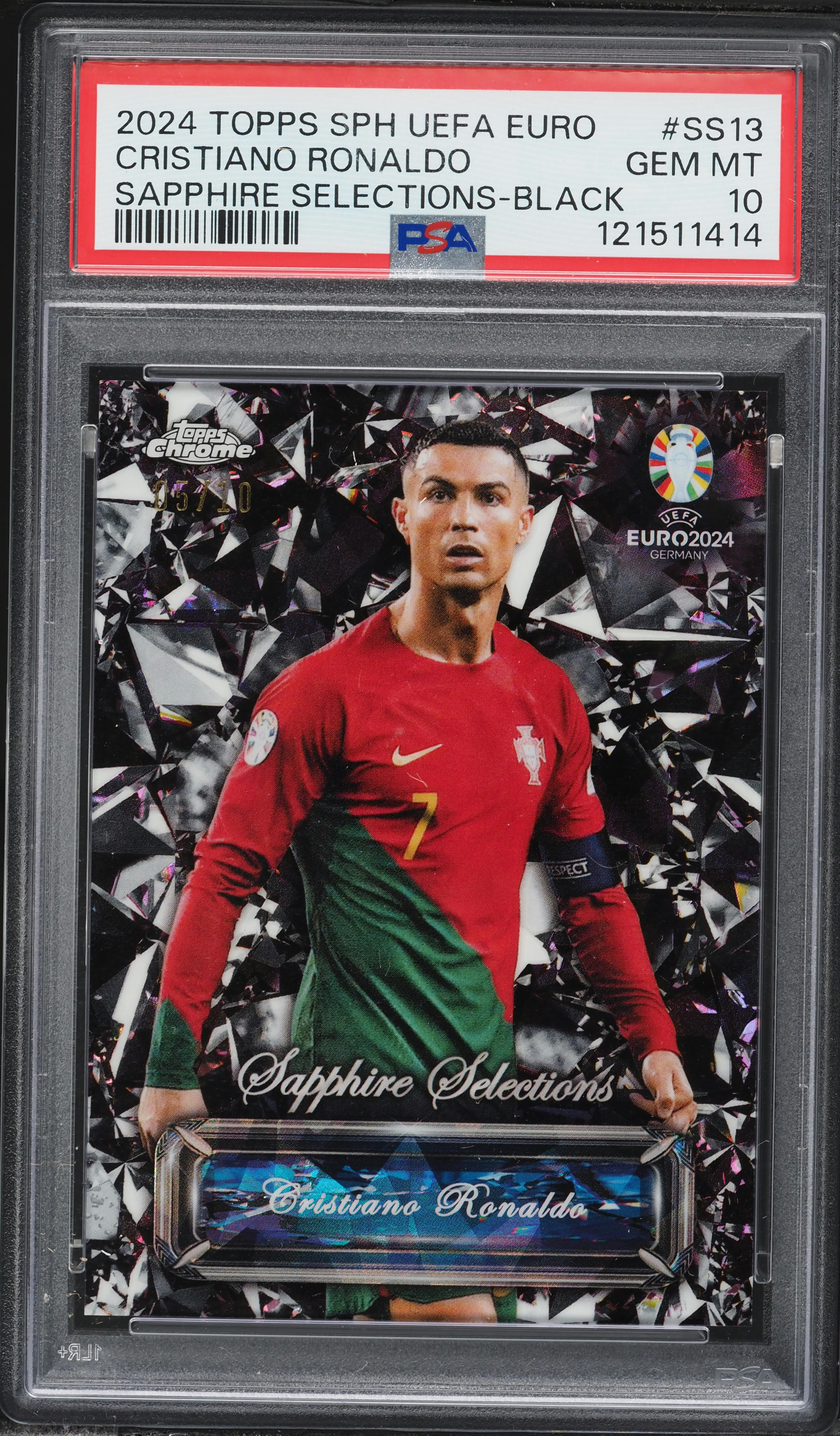 2024 Topps Chrome UEFA Sapphire Selections Black Cristiano Ronaldo