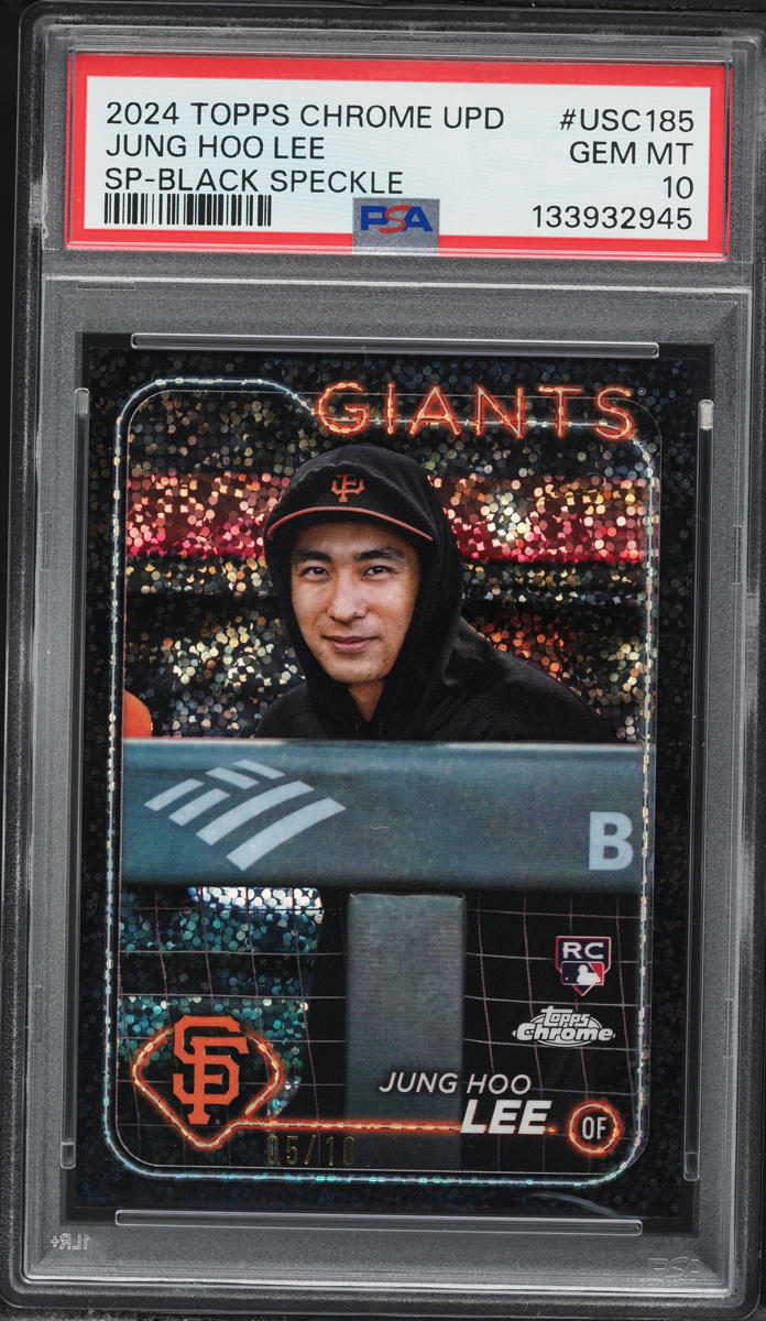 2024 Topps Chrome Update Black Speckle Jung Hoo Lee ROOKIE /10 #USC185 PSA 10 GEM MINT