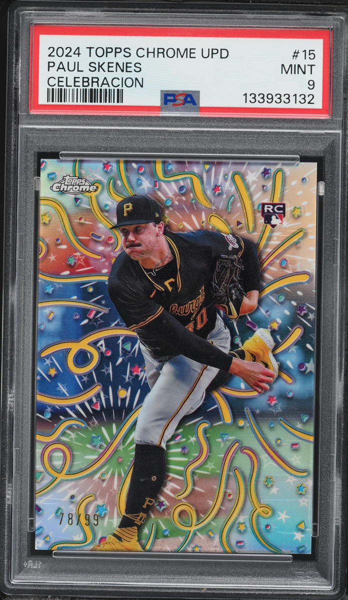 2024 Topps Chrome Update Celebracion Paul Skenes ROOKIE /99 #CELE-15 PSA 9 MINT