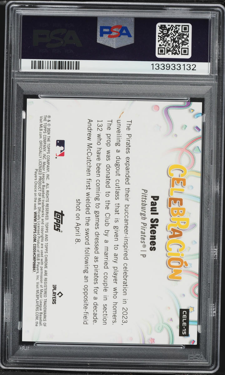 2024 Topps Chrome Update Celebracion Paul Skenes ROOKIE /99 #CELE-15 PSA 9 MINT