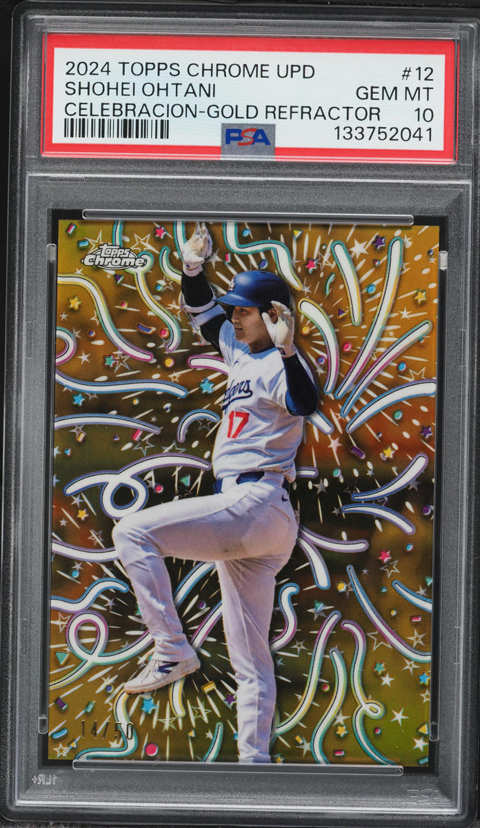 2024 Topps Chrome Update Celebracion Gold Refractor Shohei Ohtani /50 #12 PSA 10 GEM MINT