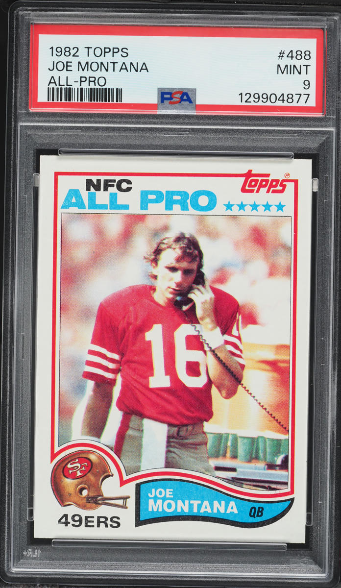 1982 Topps Football All-Pro Joe Montana #488 PSA 9 MINT on