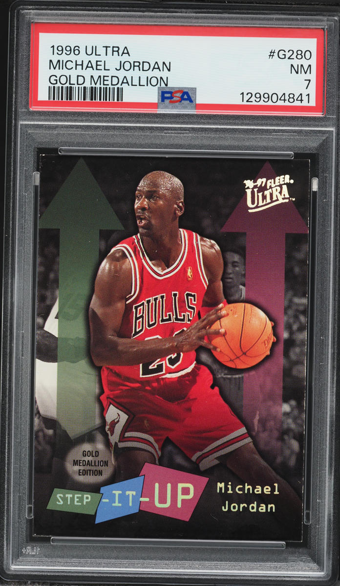 1996 Ultra Basketball Gold Medallion Michael Jordan #G-280 PSA 7