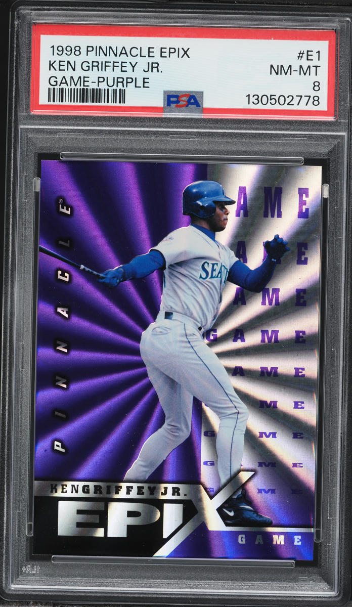 1998 Pinnacle Epix Game Purple Ken Griffey Jr. #E1 PSA 8 NM-MT