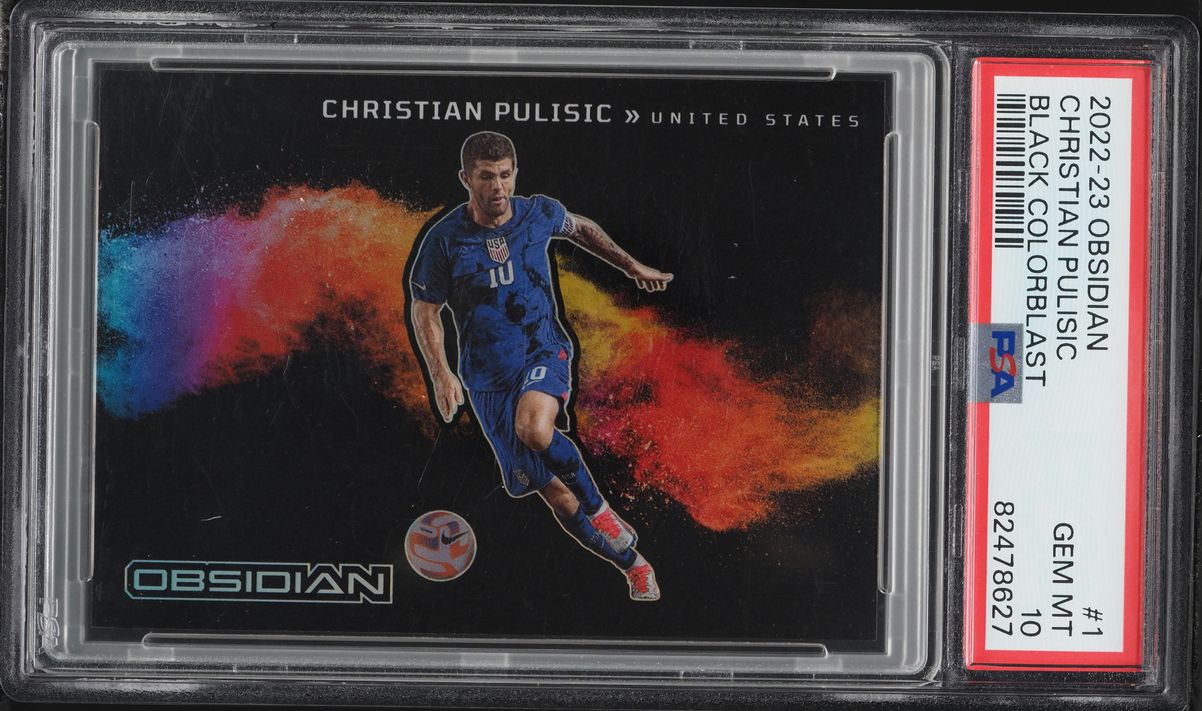 2022 Panini Obsidian Black Colorblast Christian Pulisic #1 PSA 10 GEM MINT