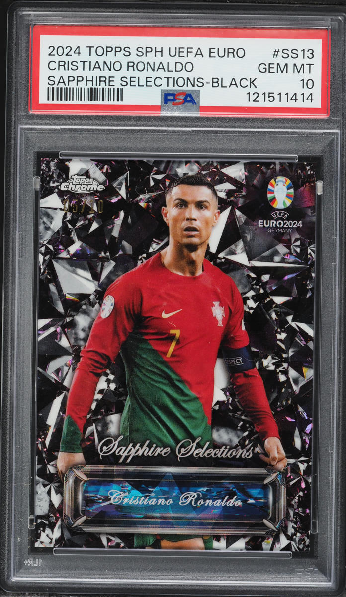 2024 Topps Chrome UEFA Sapphire Selections Black Cristiano Ronaldo