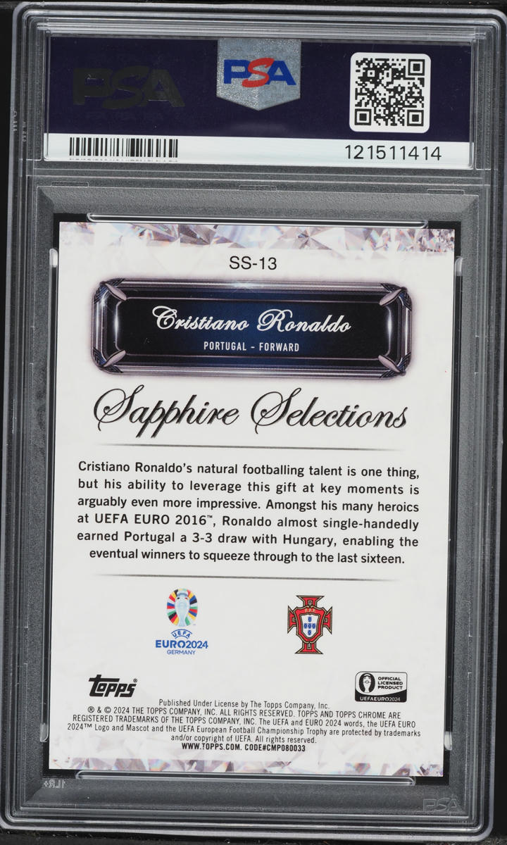 2024 Topps Chrome UEFA Sapphire Selections Black Cristiano Ronaldo