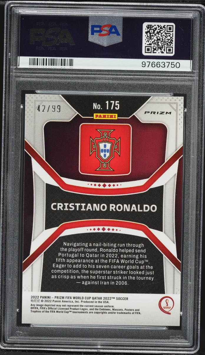 2022 Panini Prizm World Cup Qatar Red Breakaway Cristiano Ronaldo