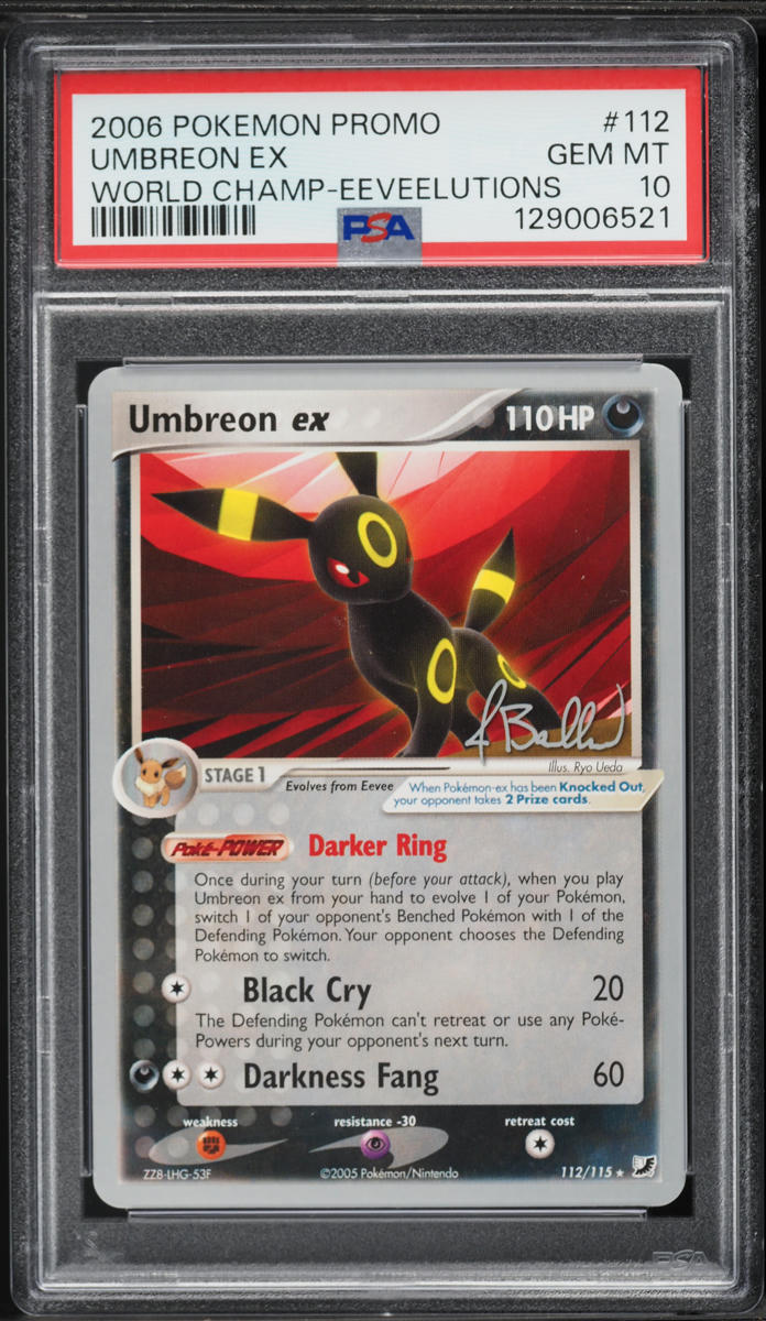 2006 Pokemon World Championships Promo Eeveelutions Umbreon EX #112 PSA 10 GEM MINT