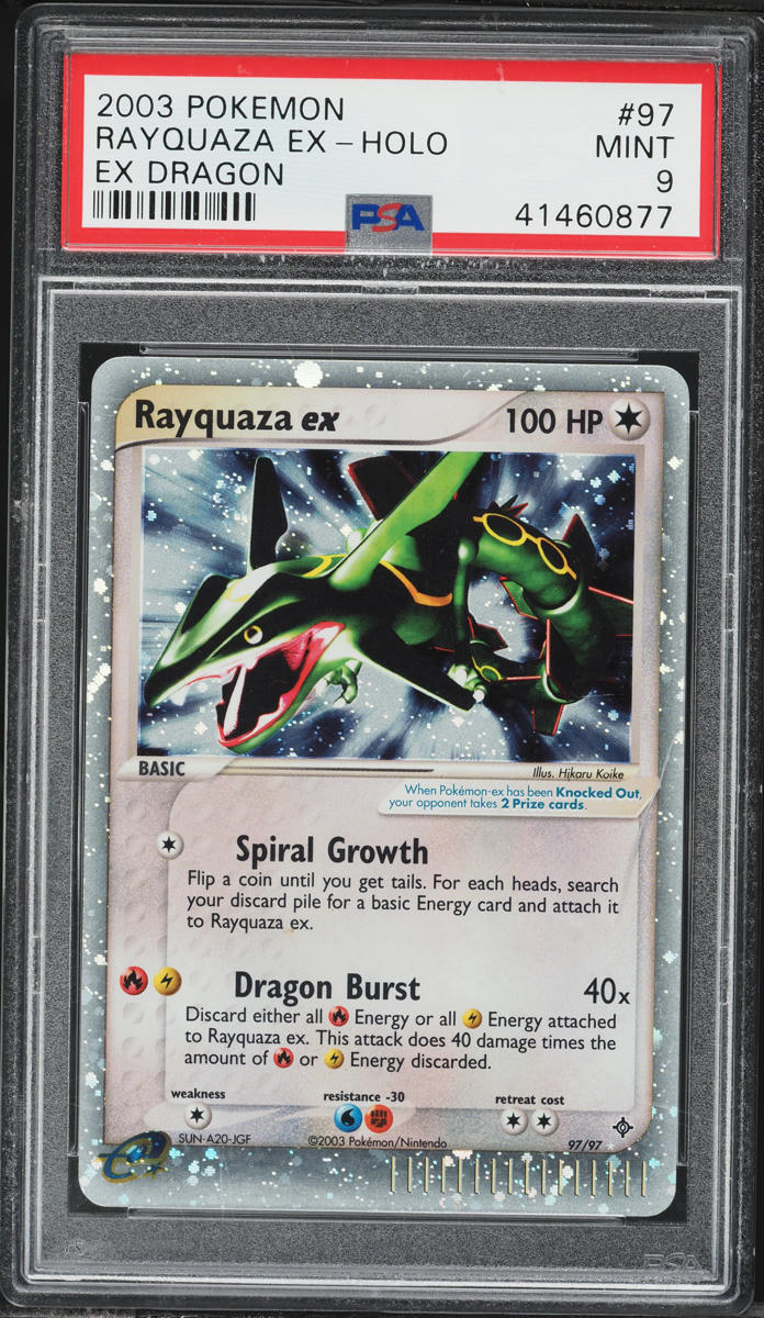 2003 Pokemon EX Dragon Holo Rayquaza EX #97 PSA 9 MINT