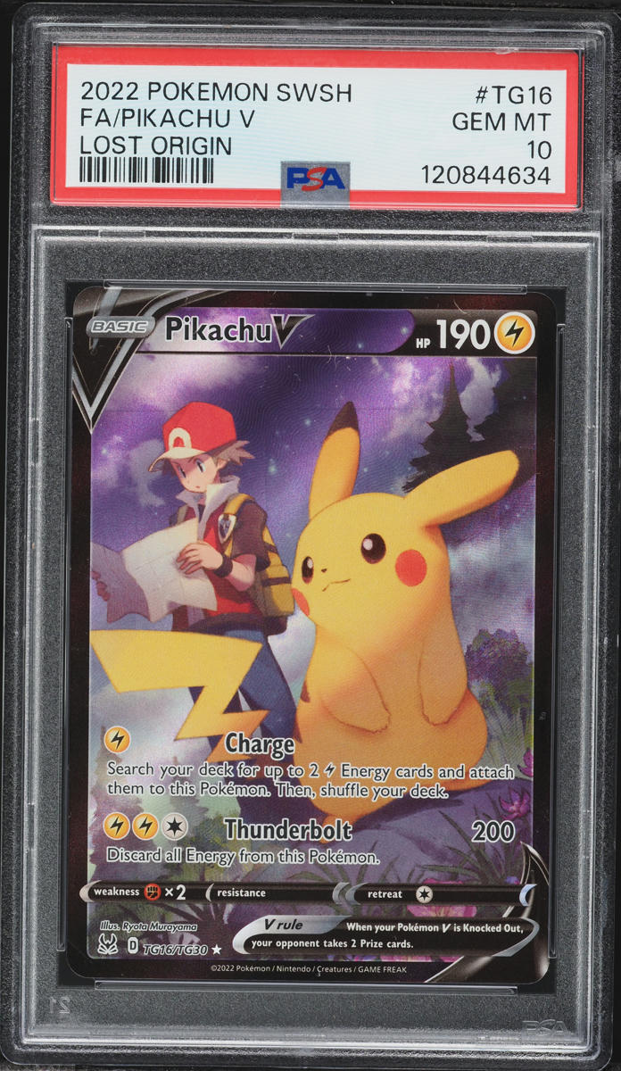 2022 Pokemon Sword & Shield Lost Origin TG Pikachu V #TG16 PSA 10 GEM MINT