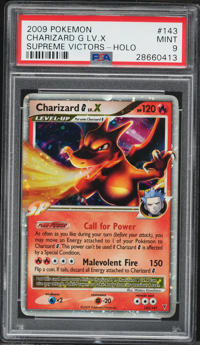 2009 Pokemon Platinum Supreme Victors Holo Charizard G LV. X #143