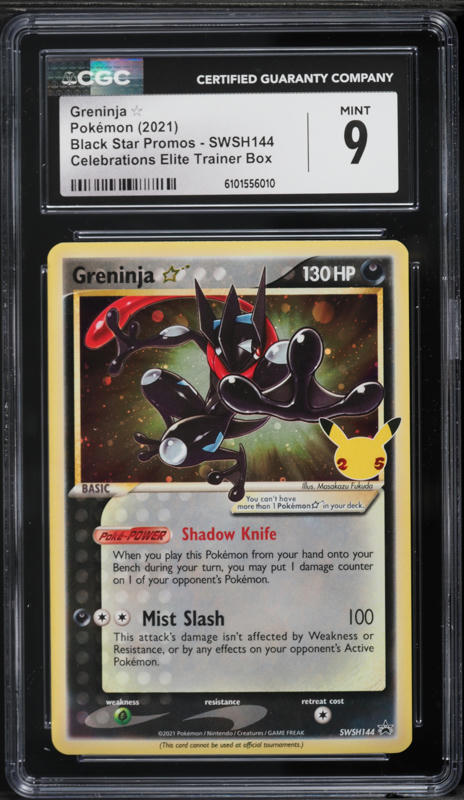 2021 Pokemon SWSH Black Star Promo Celebrations Greninja Gold Star #144 CGC 9.5 on Fanatics Collect 2021 Pokemon SWSH Black Star Promo Celebrations Greninja Gold Star #144 CGC 9.5 on Fanatics Collect