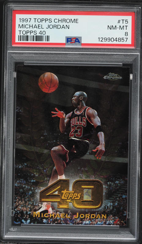 1997 Topps Chrome 40 Michael Jordan #T40-5 PSA 8 NM-MT on Fanatics