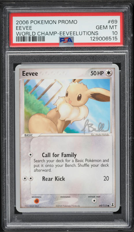 2006 Pokemon World Championships Promo Eeveelutions Eevee #69 PSA 10 GEM MINT