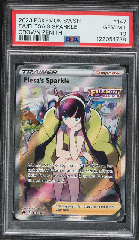 2023 Pokemon Sword & Shield Crown Zenith Full Art Elesa's Sparkle #147 PSA 10 GEM MINT