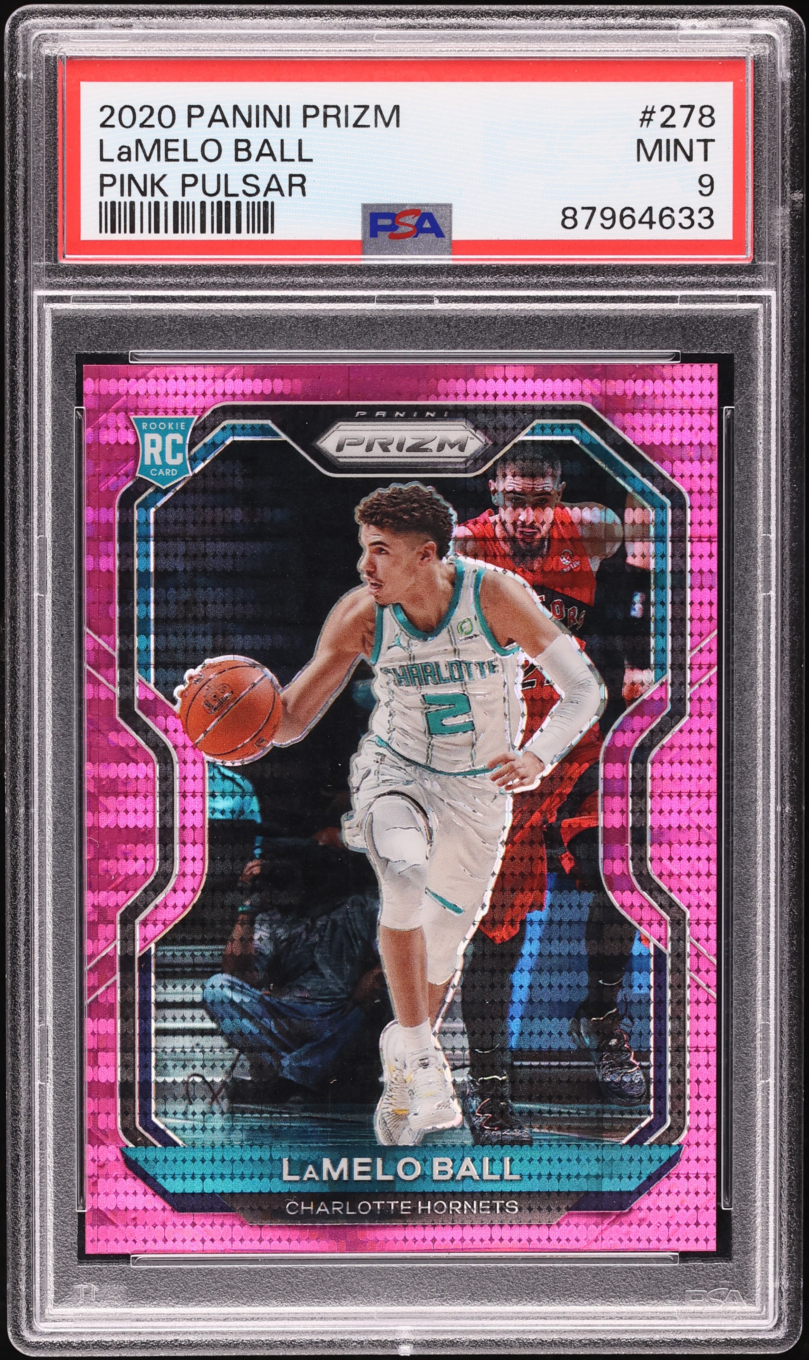 2020 Panini Prizm Pink Pulsar LaMelo Ball ROOKIE /42 #278 PSA 9