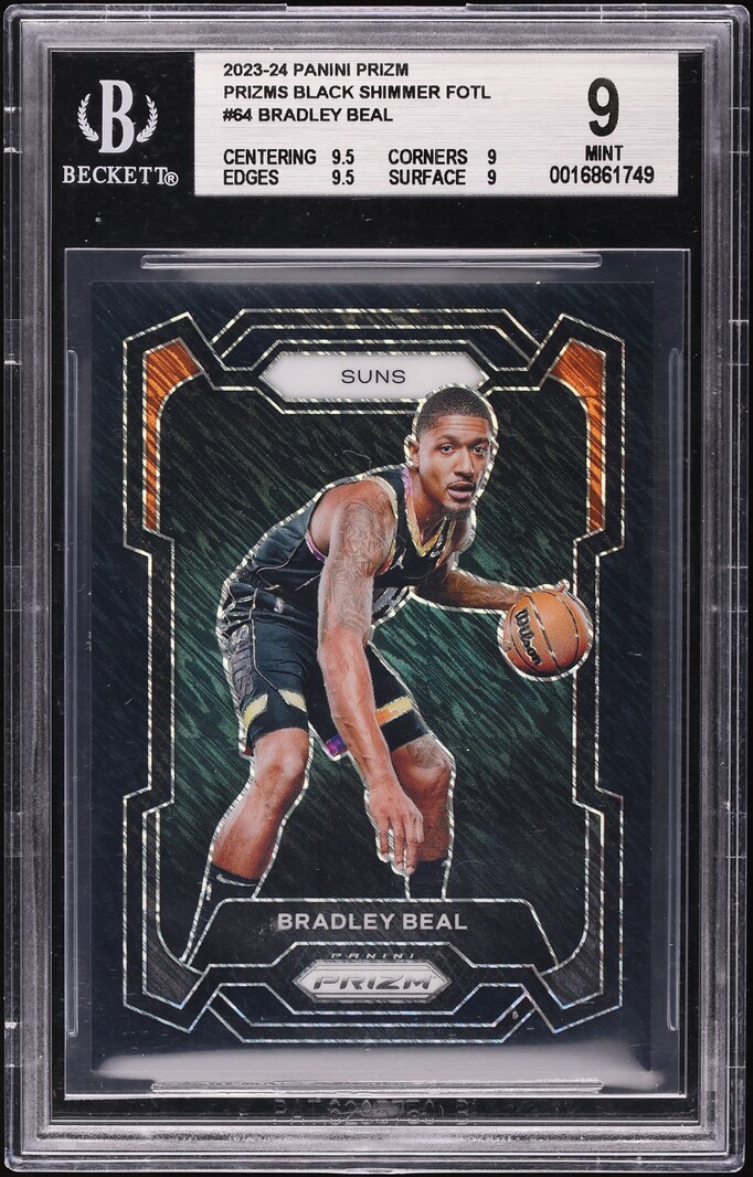 2023 Panini Prizm Black Shimmer FOTL Bradley Beal 1/1 #64 BGS 9 MINT