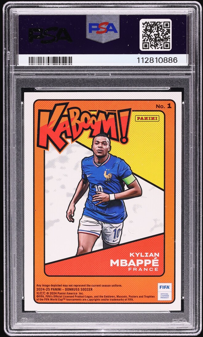 2024 Donruss FIFA Kaboom! Kylian Mbappe #1 PSA 9 MINT
