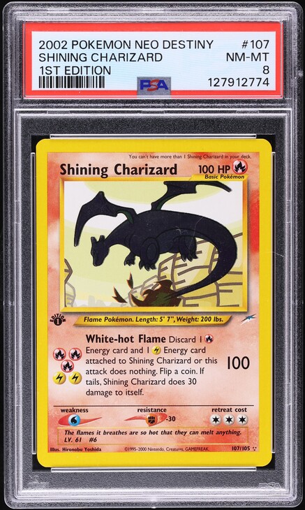 2001 Pokemon Japanese Neo 4 Shining Charizard #6 PSA 9 MINT on