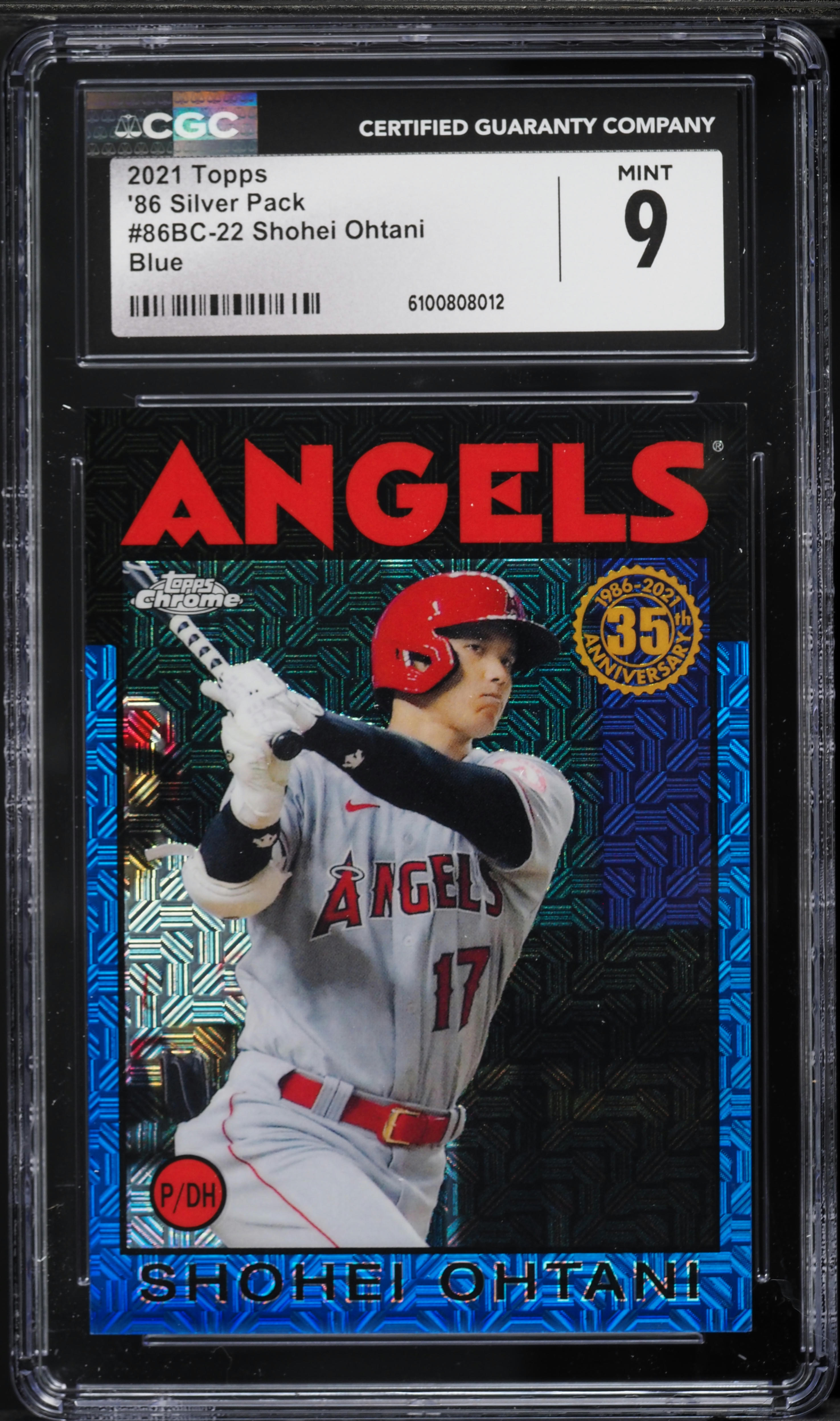 2021 Topps '86 Silver Pack Blue Shohei Ohtani /150 #86BC-22 CGC 9