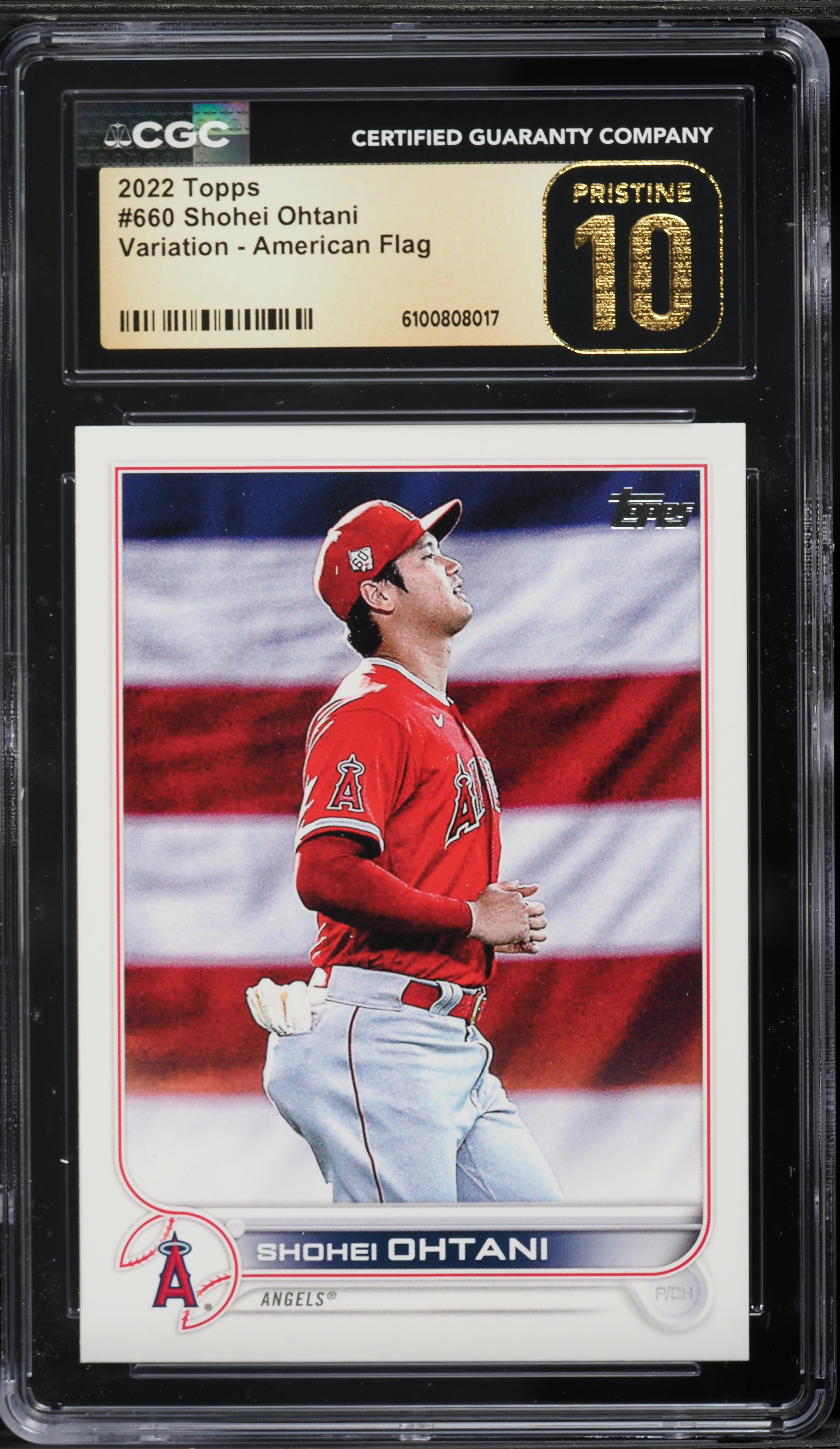 2022 Topps Variation American Flag Shohei Ohtani #660 CGC 10