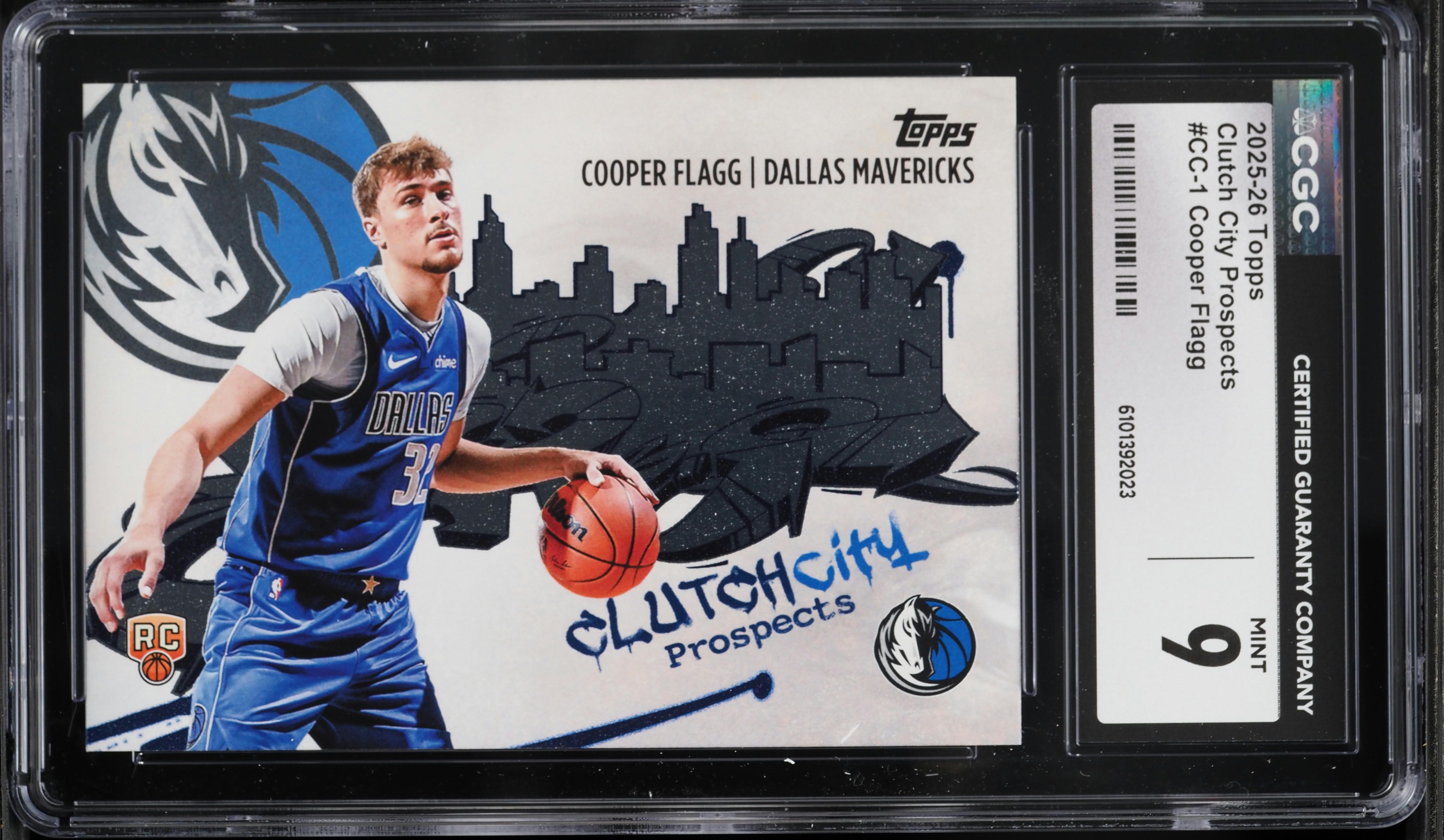 2025 Topps Clutch City Prospects Cooper Flagg ROOKIE #CC-1 CGC 9 