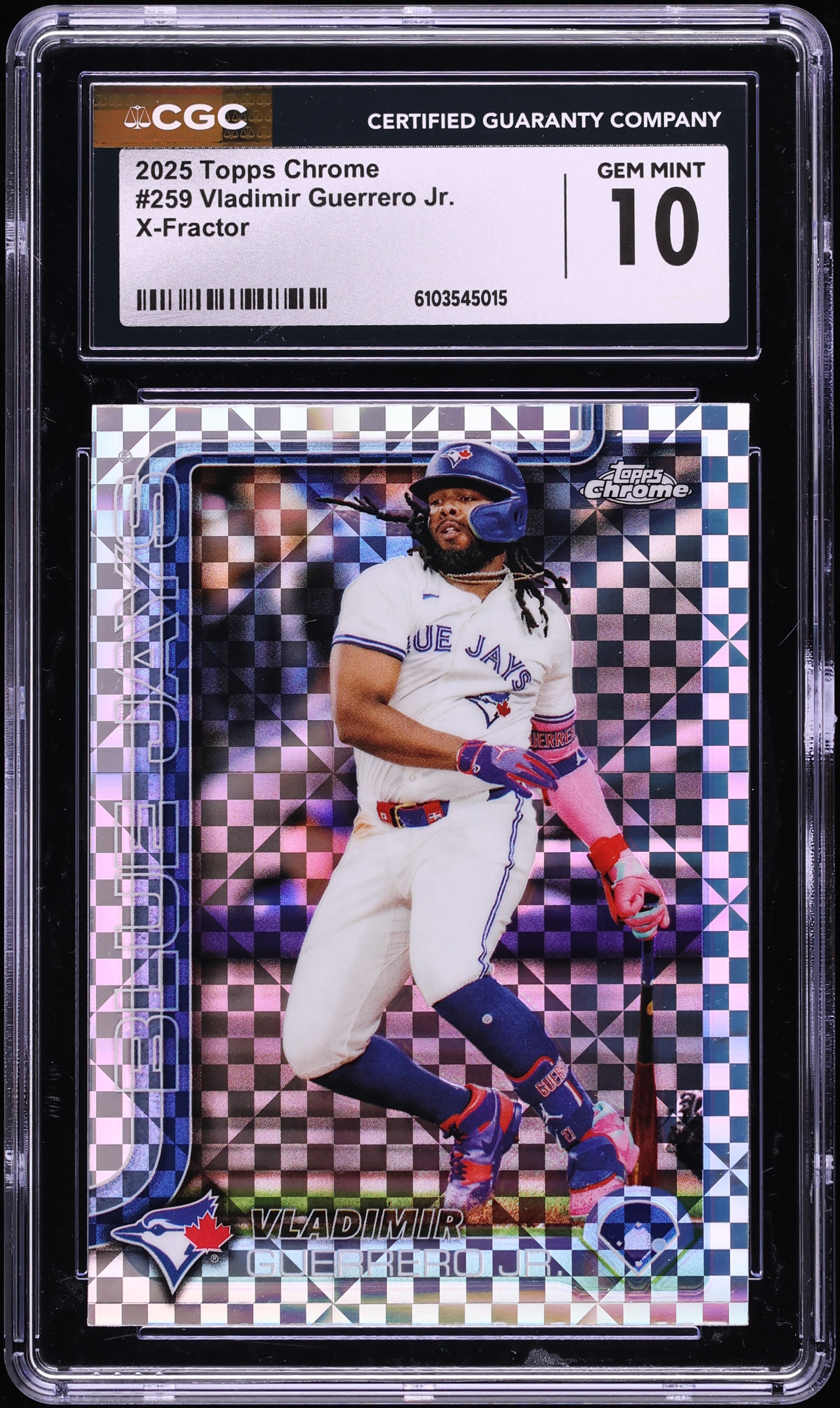 2025 Topps Chrome Xfractor Vladimir Guerrero Jr. #259 CGC 10 GEM