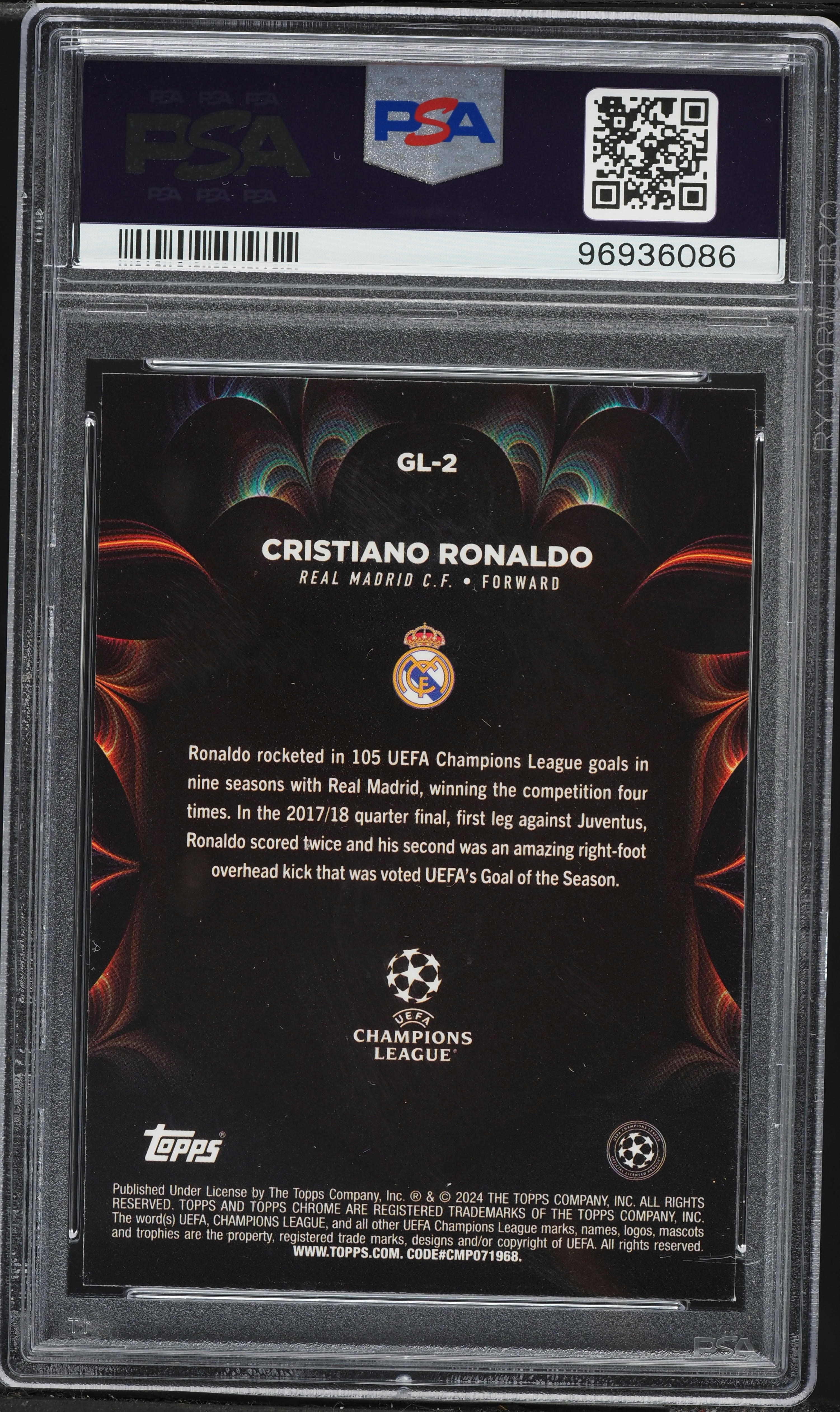 2023 Topps Chrome UEFA Club Competitions Golazo Gold Lava