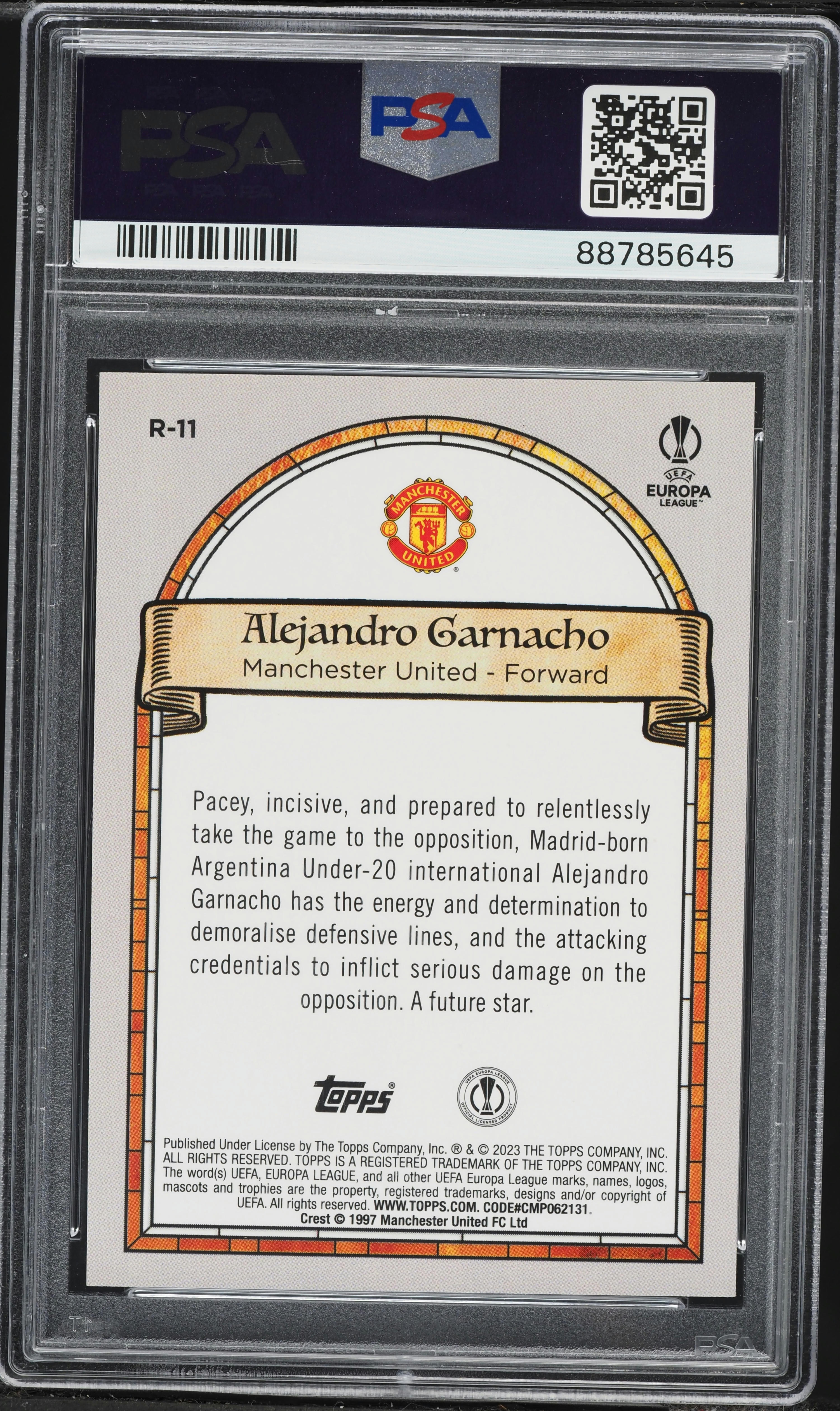 2022 Topps Chrome Merlin UEFA Renaissance Alejandro Garnacho