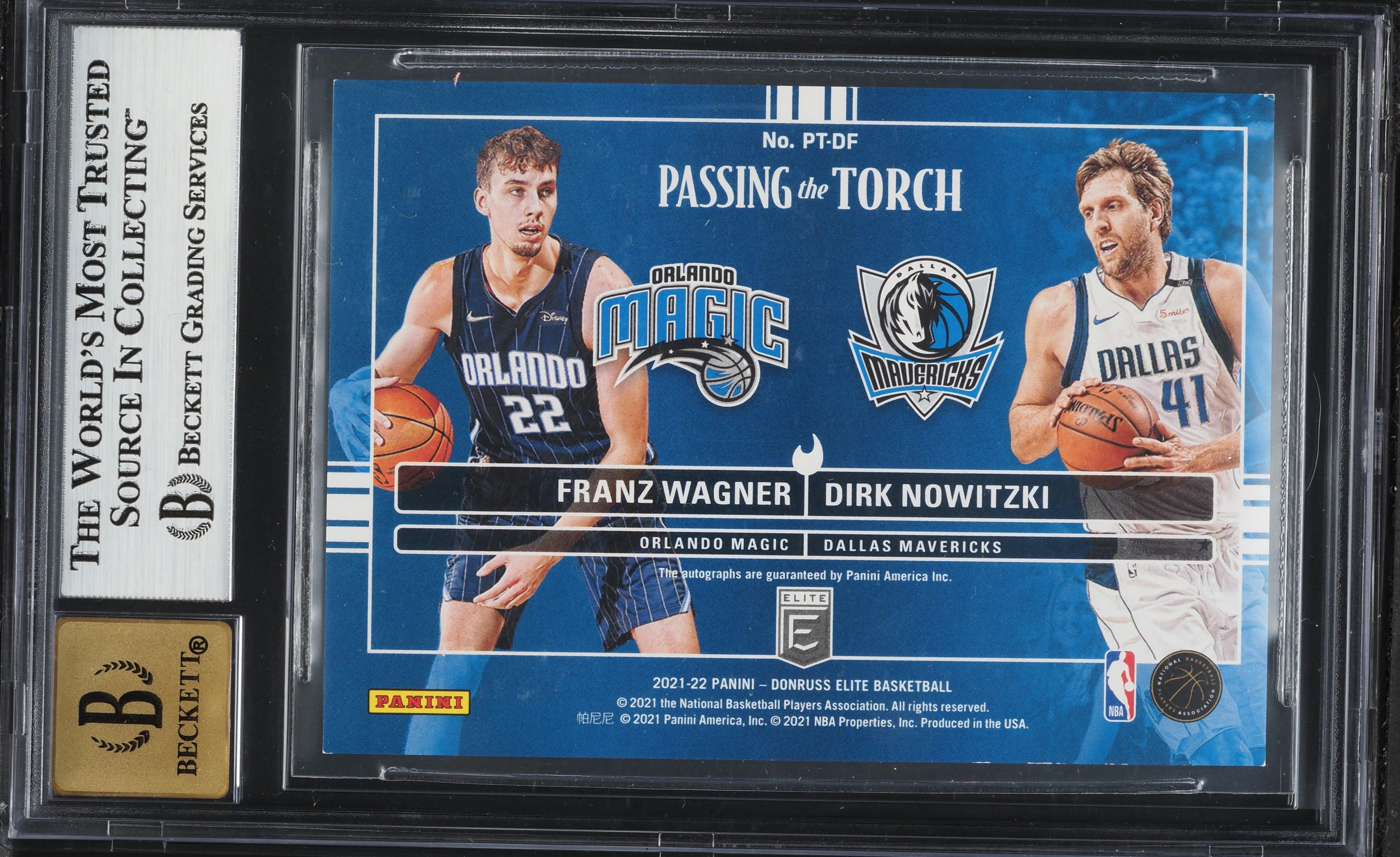 2021 Elite Passing The Torch Signatures Gold Franz Wagner Dirk