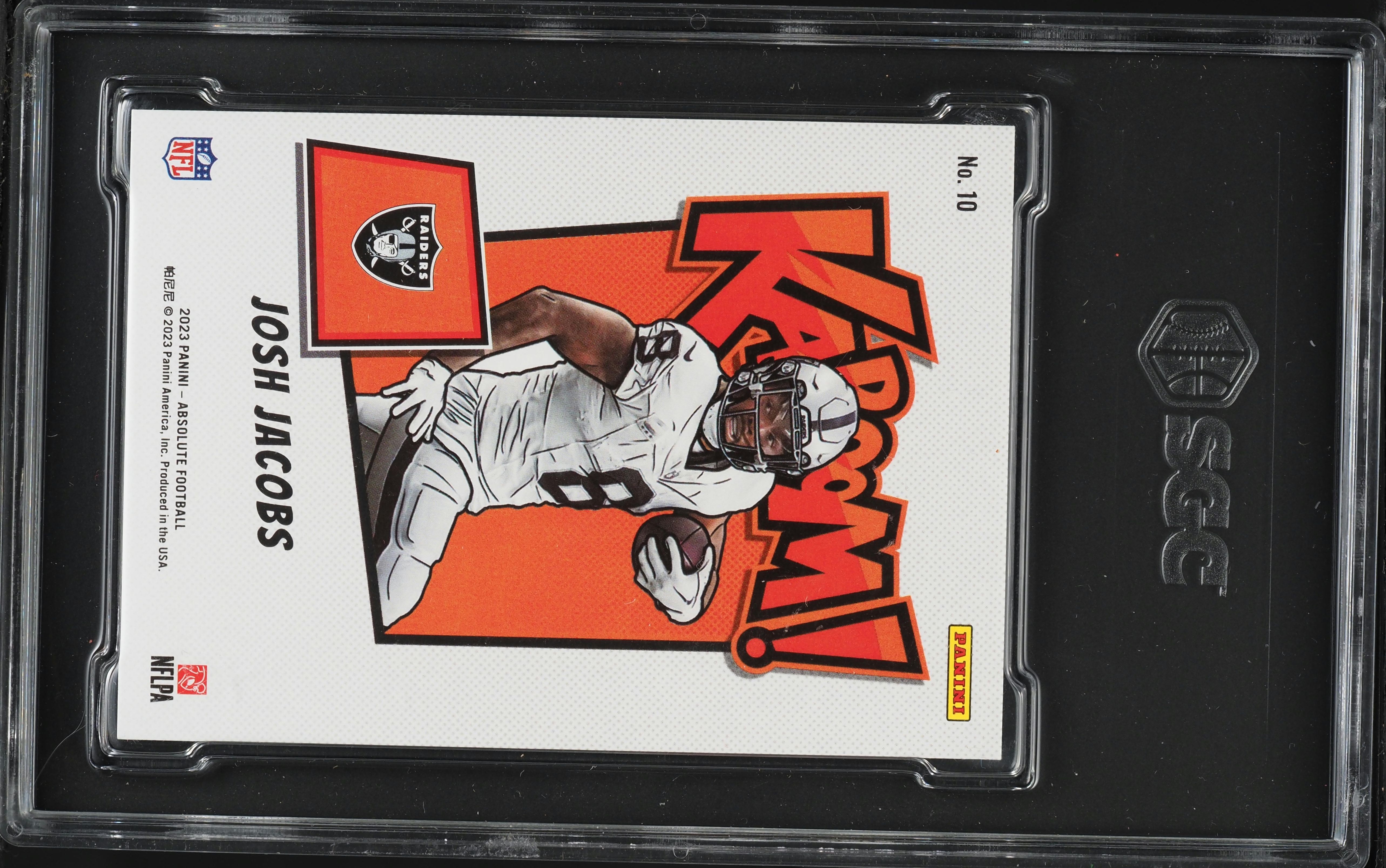 2023 Absolute Kaboom! Josh Jacobs #10 SGC 9.5 MINT+ on Fanatics