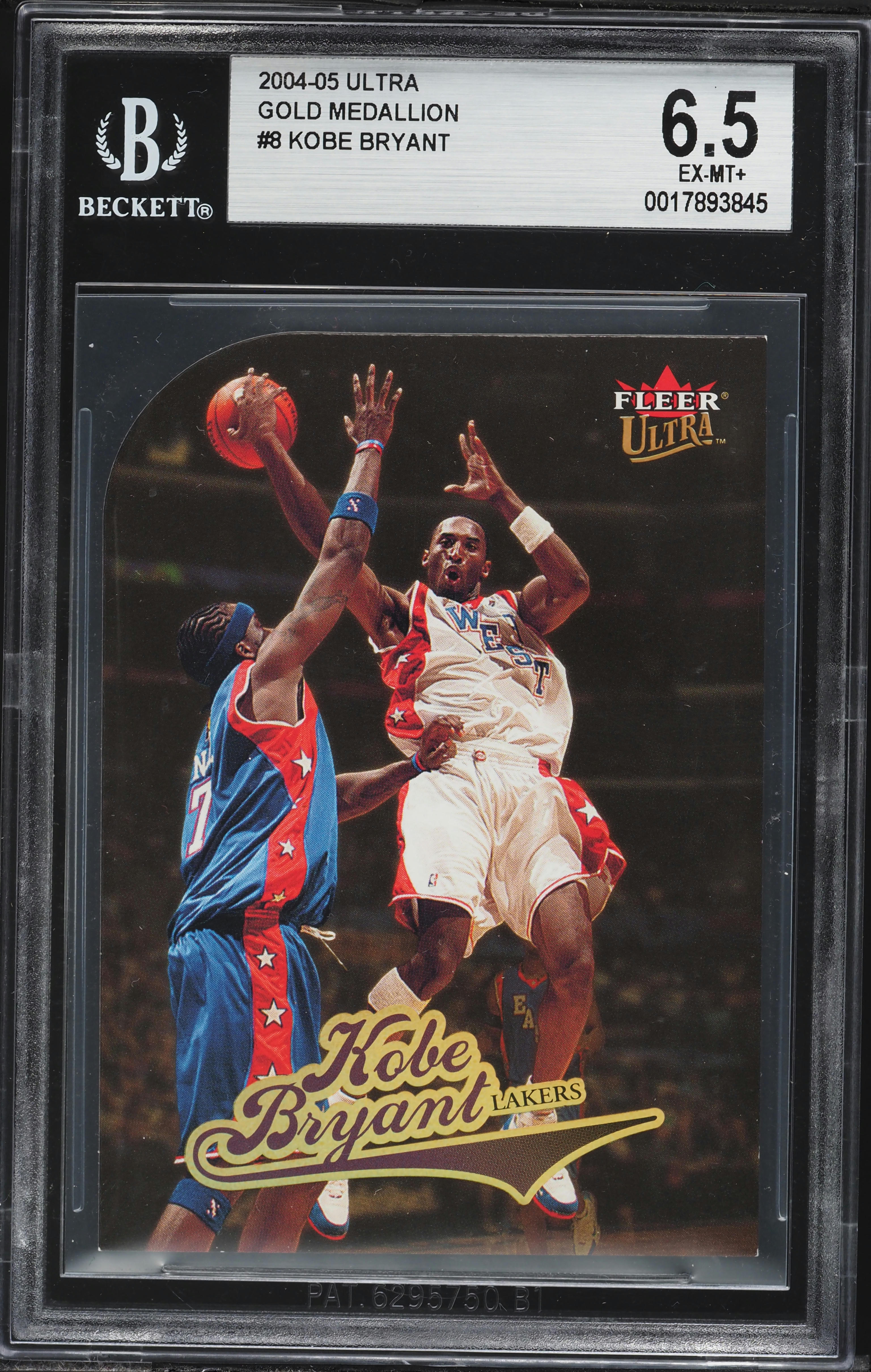 2004 Ultra Gold Medallion Die-Cut Kobe Bryant #8 BGS 6.5 EXMT+ on 