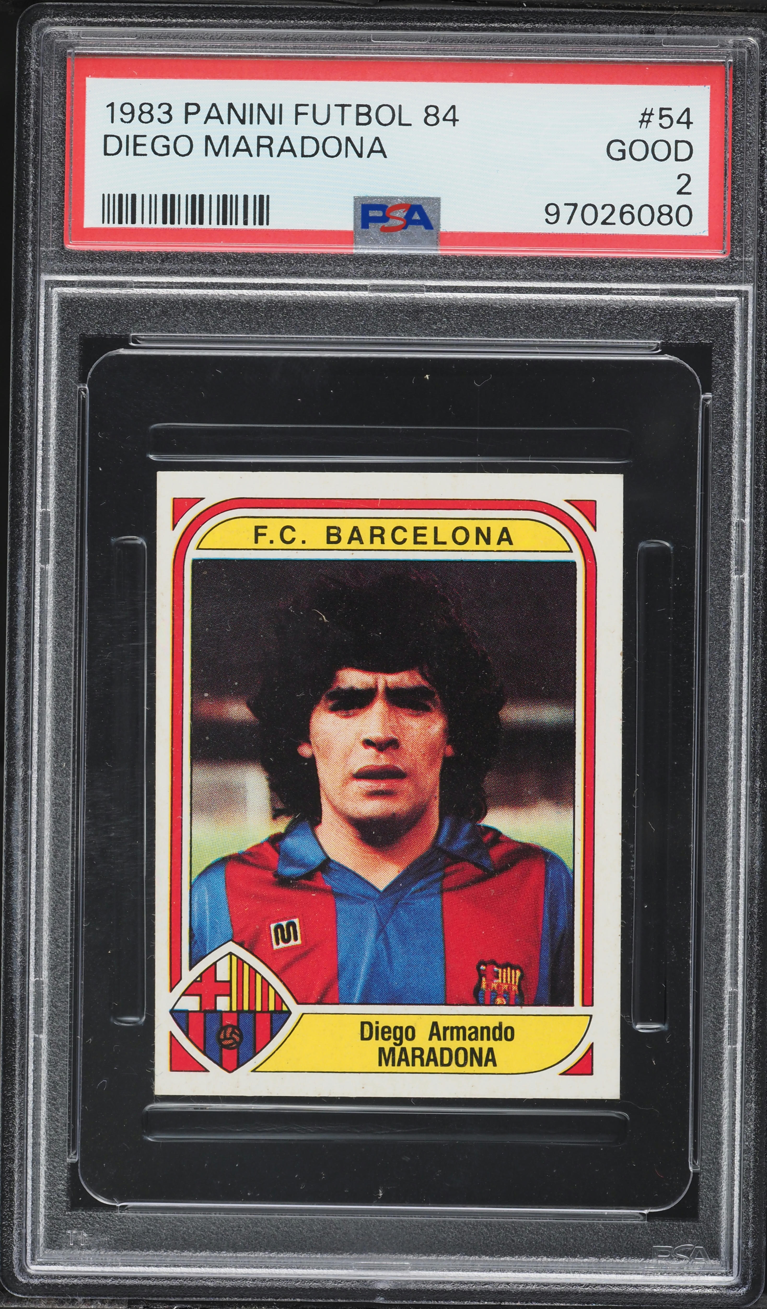 1983 Panini Futbol '84 Diego Maradona #54 PSA 2 GD on Fanatics Collect