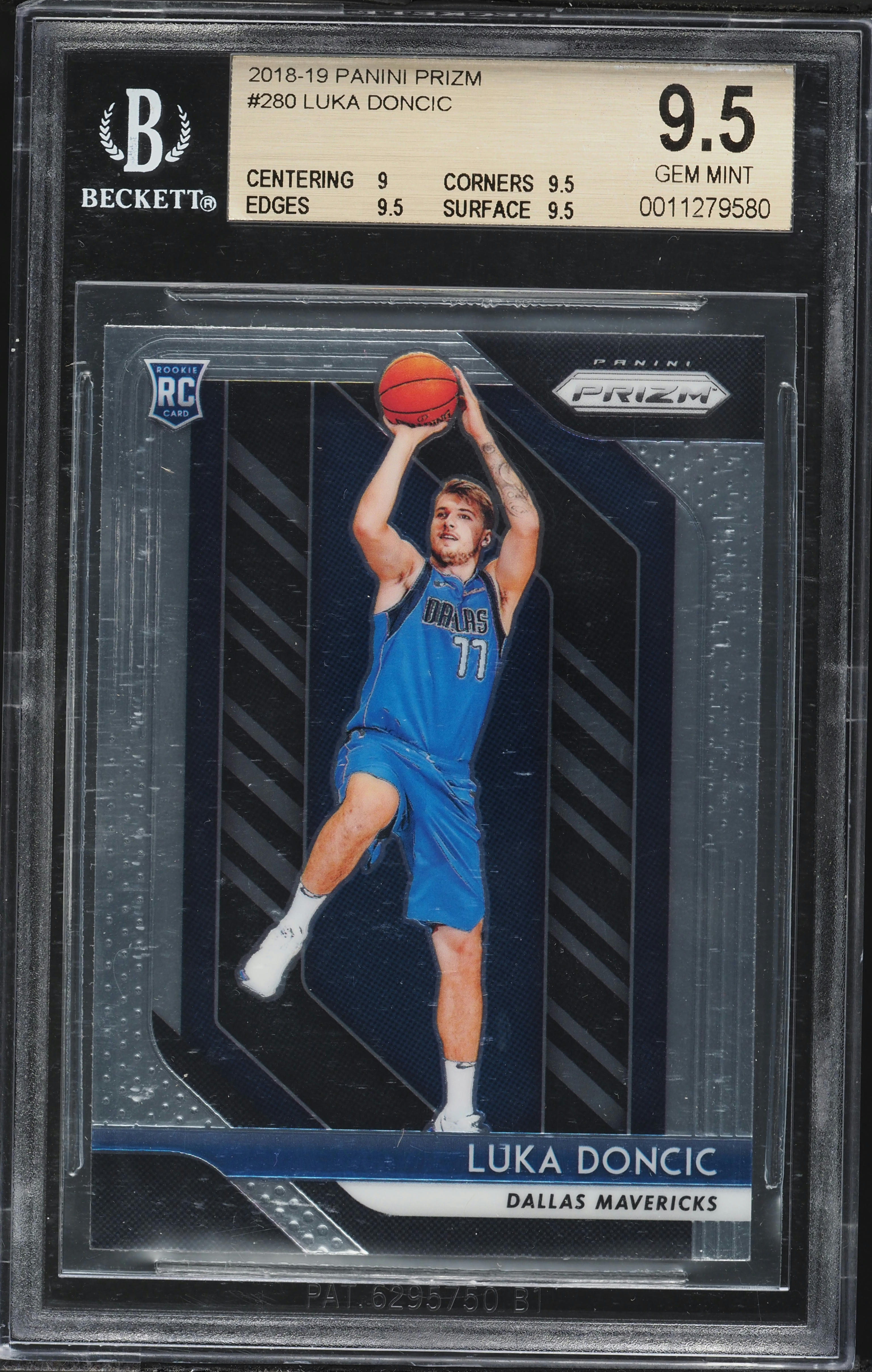 2018 Panini Prizm Luka Doncic ROOKIE #280 BGS 9.5 GEM MINT on
