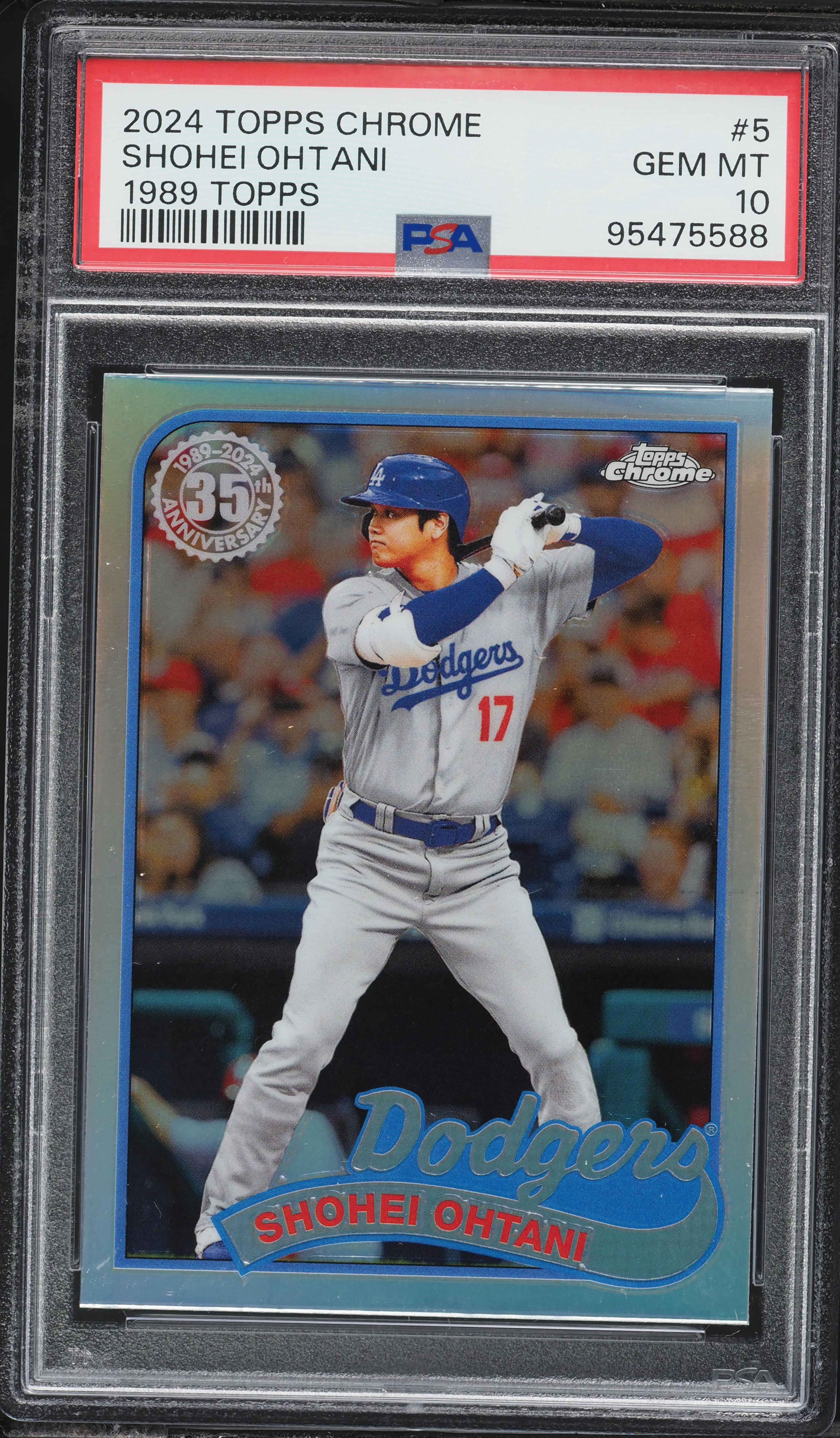 2024 Topps Chrome '89 Shohei Ohtani #89CB-5 PSA 10 GEM MINT on