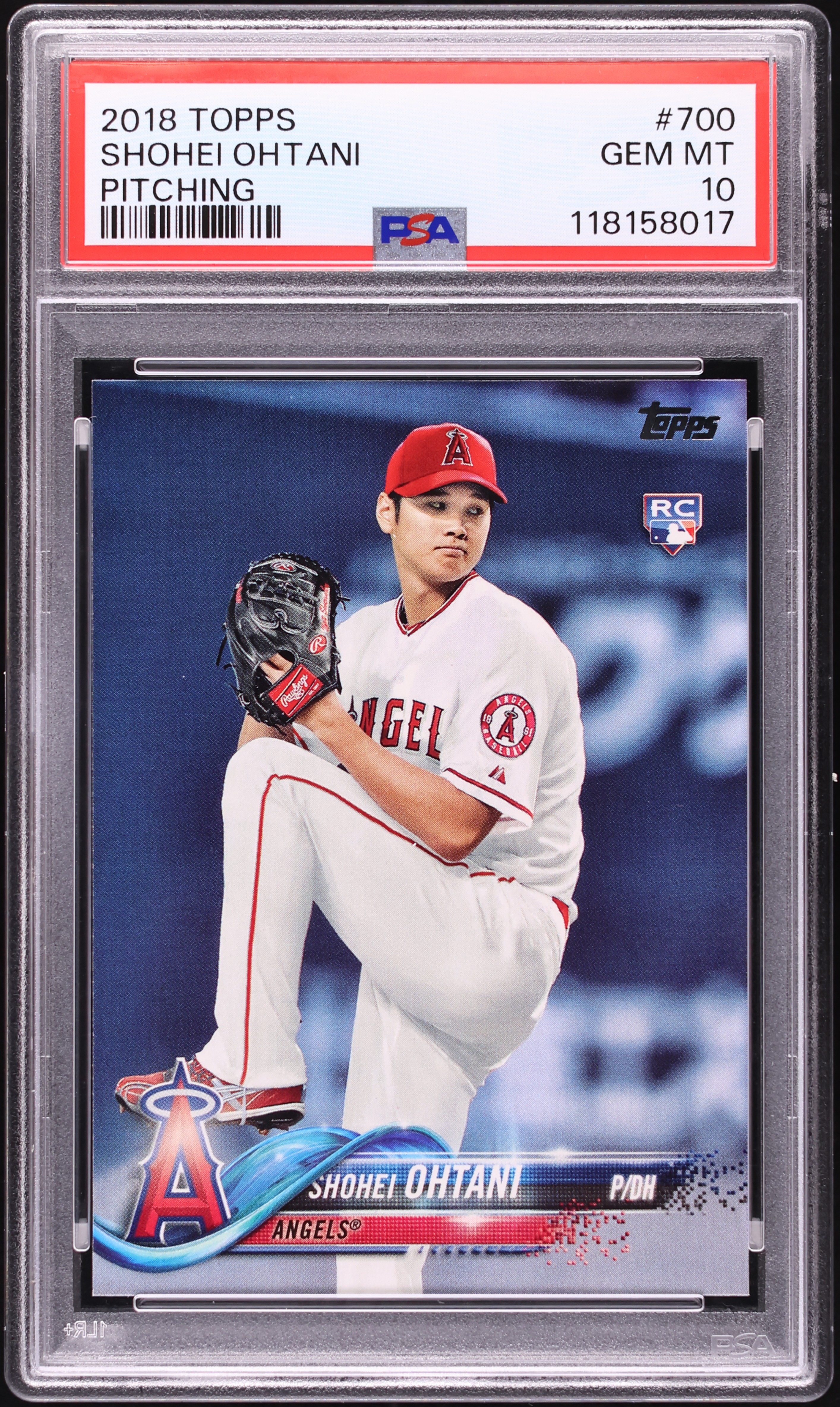 2018 Topps Shohei Ohtani ROOKIE #700 PSA 10 GEM MINT on Fanatics