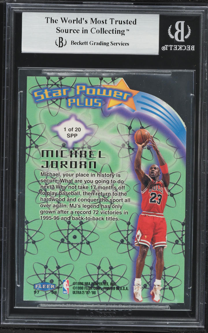 1997 Ultra Star Power Plus Die-Cut Michael Jordan #SPP-1 BGS 9