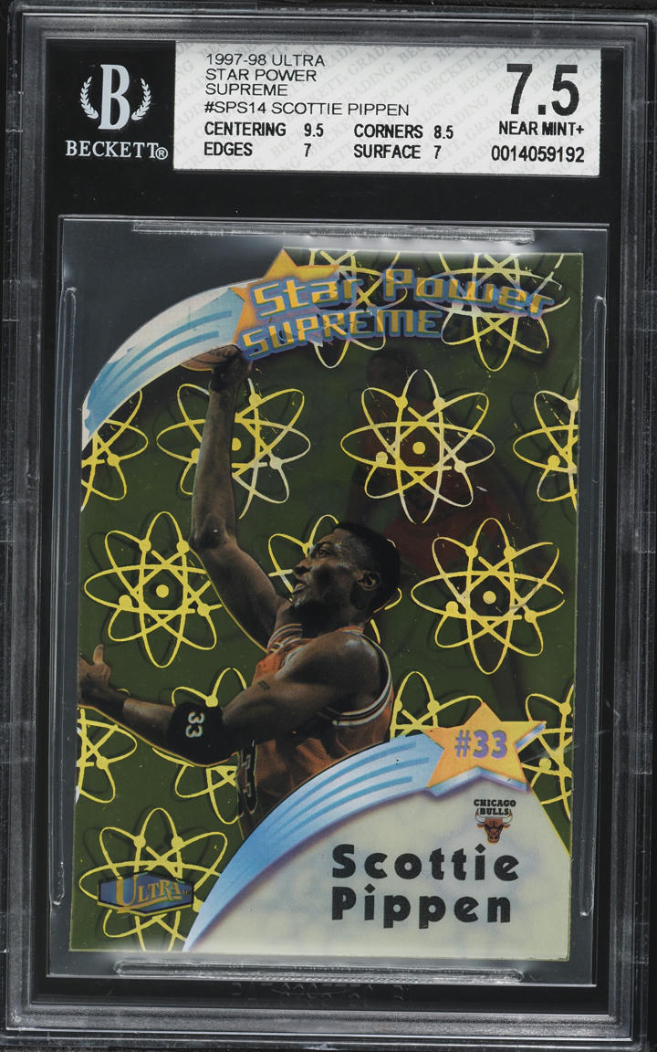 1997 Ultra Star Power Supreme Scottie Pippen #SPS14 BGS 7.5 NRMT+