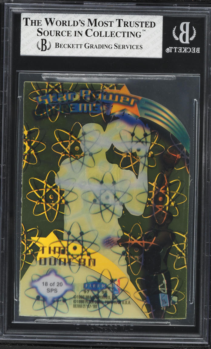 1997 Ultra Star Power Supreme Tim Duncan ROOKIE #SPS18 BGS 8 NM-MT