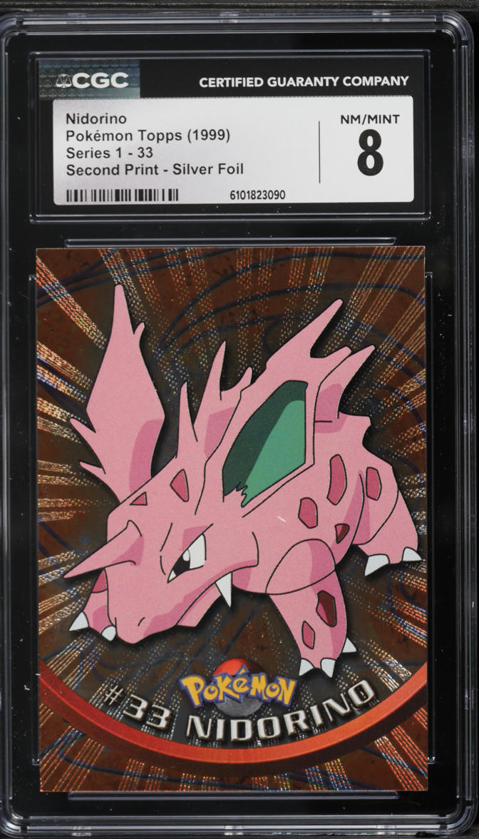 nidorino pokemon card Japanese 033/165 sv2a Mirro Monster Ball TCG Psychic Psychic Horn Attack (20) Colorless 1999 Pokemon Topps Series 1